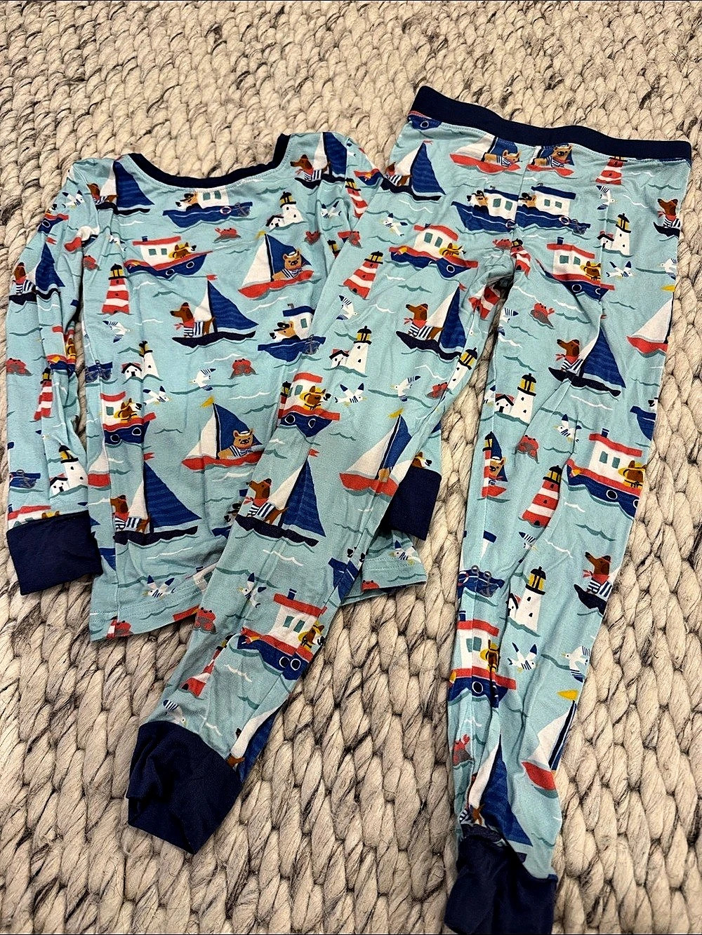Little Sleepies Nautical Paws Two-Piece Pajama Set Pajama Set 5/6 Blue &